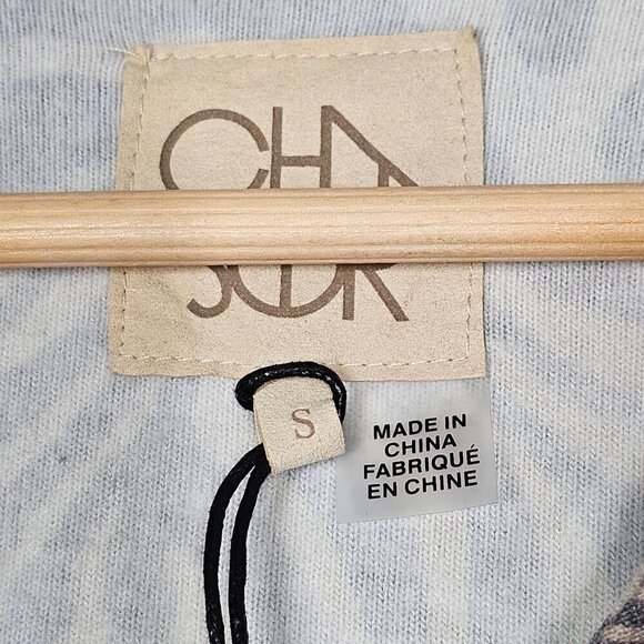 Chaser Soft Cozy Zebra Print Twist Front‎ Pullover Hoodie Thumbholes Size S - Picture 3 of 10